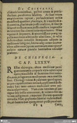 De Chirurgia. Cap. LXXXV.