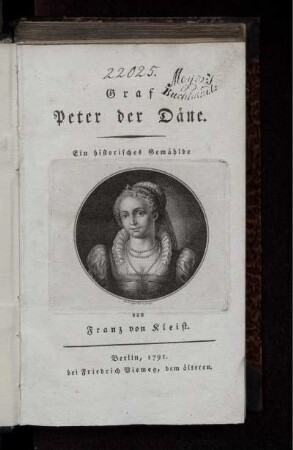 Graf Peter der Däne : Ein historisches Gemählde