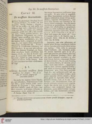 Caput III. De necessitate incarnaionis