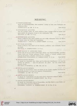 Messing (Nr. 33-57)