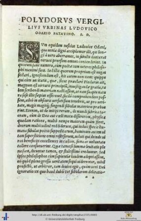 Ludovico Odaxio Patavino. S.D.
