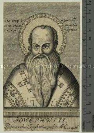 Porträt des ökumenischen Patriarchen von Konstantinopel Joseph II.