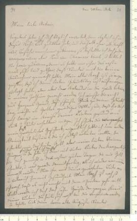 Brief von Auguste Semler an Antonie von Chamisso