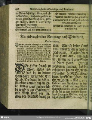 Am siebenzehenden Sonntage nach Trinitatis