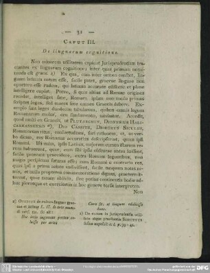 Caput III. De linguarum cognitione