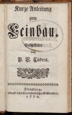 Kurze Anleitung zum Leinbau