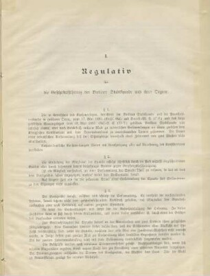 I. Regulativ