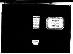 Ihringen FR; Evangelische Gemeinde: Standesbuch 1852-1858 Ihringen FR; Israelitische Gemeinde: Standesbuch 1852-1858