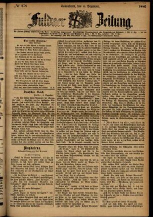 Ausgabe vom Samstag, den 04. Dezember 1886.
