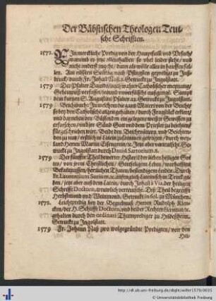 Der Bäpstischen Theologen Teutsche Bücher.