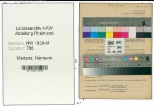 Entnazifizierung Hermann Mertens , geb. 01.04.1900 (Architekt)
