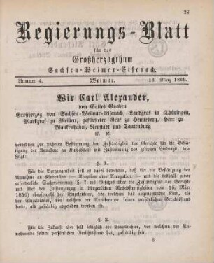 Nr. 4 : 13. März 1869