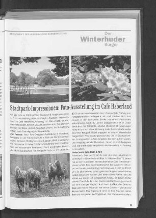 Stadtpark-Impressionen: Foto-Ausstellung im Café Haberland