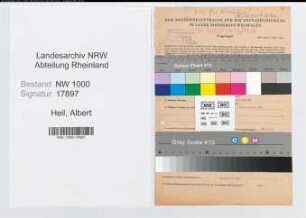 Entnazifizierung Albert Heil, geb. 26.07.1916 (Student)