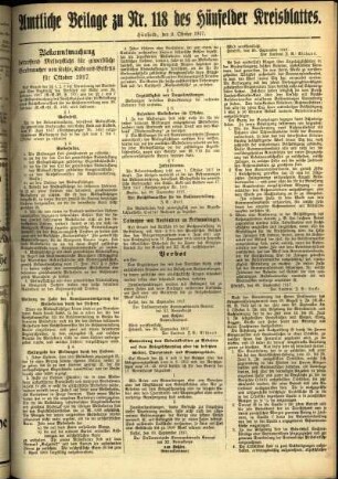 Zweite Ausgabe vom Dienstag, den 02. Oktober 1917.