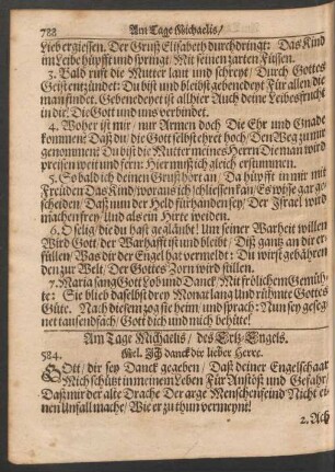 Am Tage Michaelis/ des Ertz-Engels.