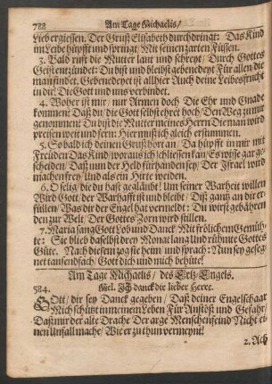Am Tage Michaelis/ des Ertz-Engels.