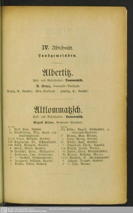 IV. Abschnitt. Landgemeinden