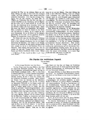 Die Psyche der weiblichen Jugend : (Schluß)