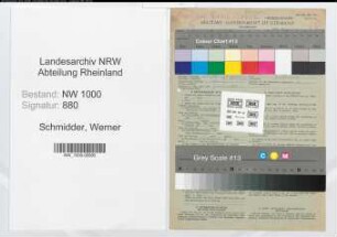 Entnazifizierung Werner Schmidder, geb. 06.05.1899 (Zuschneider)
