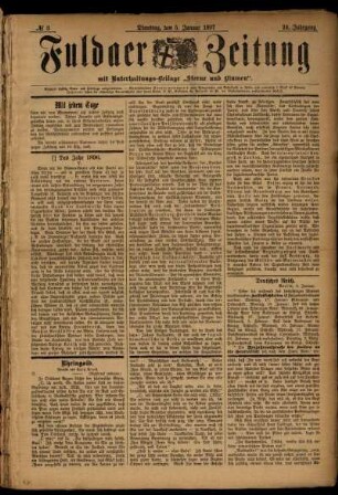 Ausgabe vom Dienstag, den 05. Januar 1897.