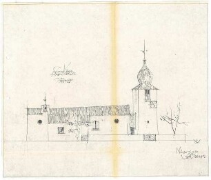 Gsaenger, Gustav; Fischen / Allgäu (Bayern); Ev. Kirche zum Guten Hirten, Pfarrhaus - Südseite (Ansicht)