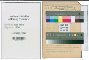 Entnazifizierung Else Ludwigs , geb. 19.09.1908 ()