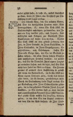 Vorschlag zur Einrichtung eines Tages. - Von der Demuth.