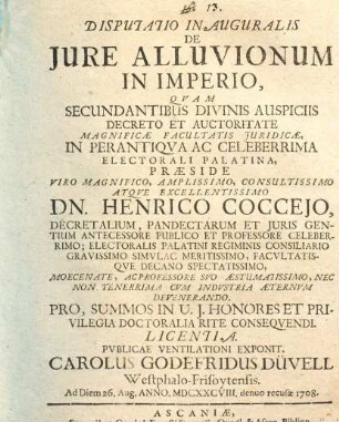 Disputatio Inauguralis De Jure Alluvionum In Imperio