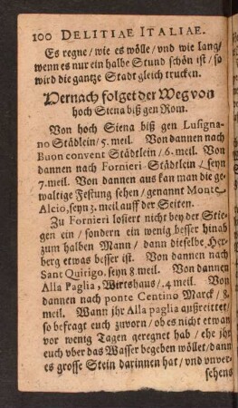 Hernach folget der Weg von hoch Siena biß gen Rom.