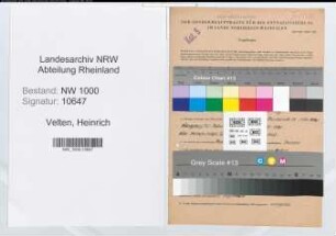 Entnazifizierung Heinrich Velten, geb. 27.10.1894 (Vermessungstechniker)