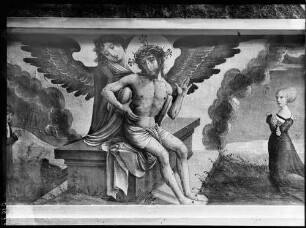 Hochhausen Evangelische Notburga-Kirche Hochaltar Predella Schmerzensmann