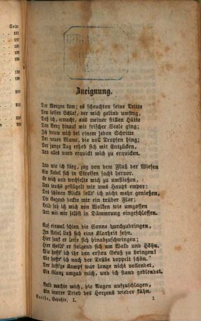 Goethe's Gedichte, 1