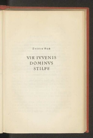 Drittes Buch Vir ivvenis dominus Stilpe