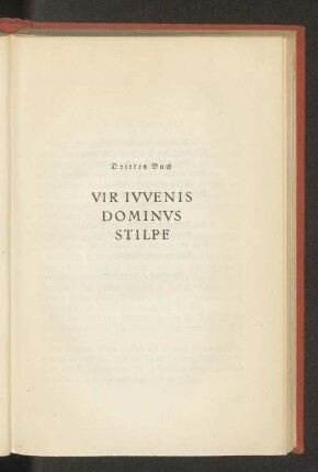Drittes Buch Vir ivvenis dominus Stilpe