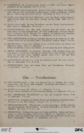 Glas - Verschiedenes (Nr. 268 - 273)