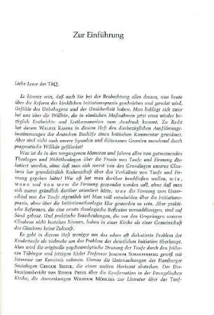 Thematisches Heft: "Taufe, Firmung, Konfirmation"