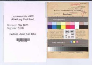 Entnazifizierung Adolf Karl Otto Reitsch , geb. 30.08.1900 (Betriebspruefer)