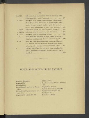 Indice Alfabetico Delle Materie