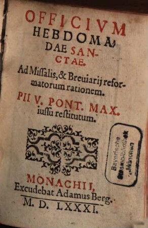 Officium hebdomadae sanctae