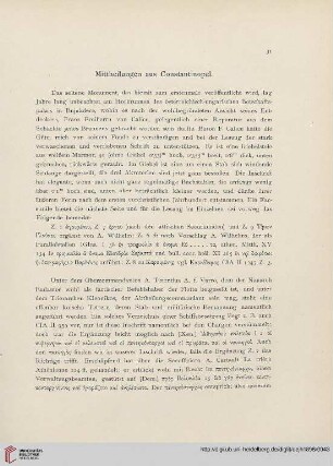 1: Mittheilungen aus Constantinopel