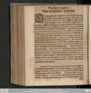 Das Achte Capittel. Von wachsenden Früchten.
