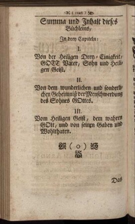 Summa und Inhalt dieses Büchleins.