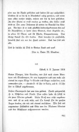 226 Lübeck, d. 5. Januar 1814