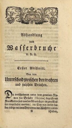 Herrn Percival Pott Mitgliedes der Königlichen Gesellschaft der Wissenschaften zu London ... Abhandlung von dem Wasserbruche und andern Krankheiten des Hoden, seiner Häute und seiner Gefäße : Mit vielen Fällen erläutert; Nach der zwoten verbesserten und vielvermehrten Ausgabe übersetzt