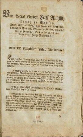 Verordnung zur Rekrutierung des Reichs-Kontingents