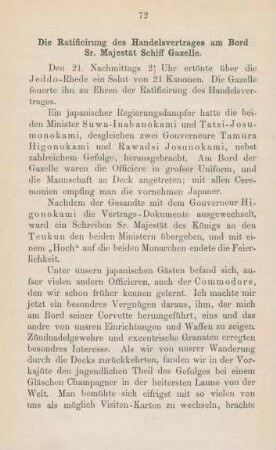 Die Ratificirung des Handelsvertrages am Bord Sr. Majestät Schiff Gazelle
