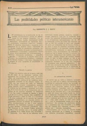 Las posibilidades políticas interamericanas