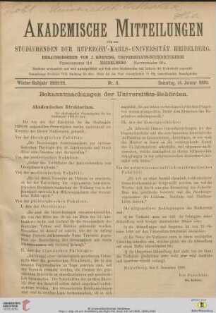 Nr. 11 (14. Januar 1899)