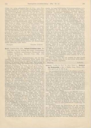 560-567 [Rezension] Scherer, Rudolf Ritter von, Handbuch des Kirchenrechts. 1. Band. 1. Hälfte